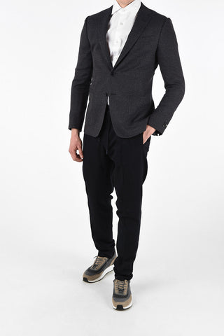 ZZEGNA Notch Lapel Blazer with Patch Pockets