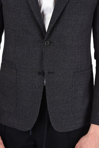 ZZEGNA Notch Lapel Blazer with Patch Pockets