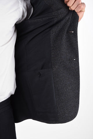 ZZEGNA Notch Lapel Blazer with Patch Pockets