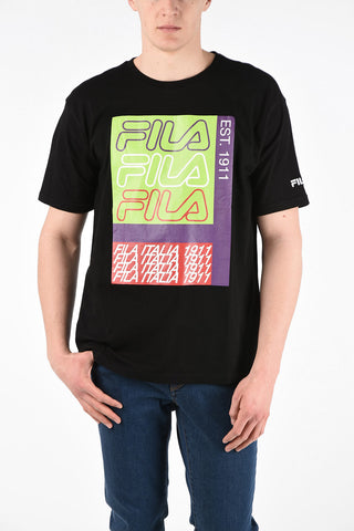 T-Shirt Girocollo in Cotone con Stampa