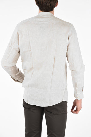 EZ LUXURY Camicia Collo Coreano a Maniche Lunghe