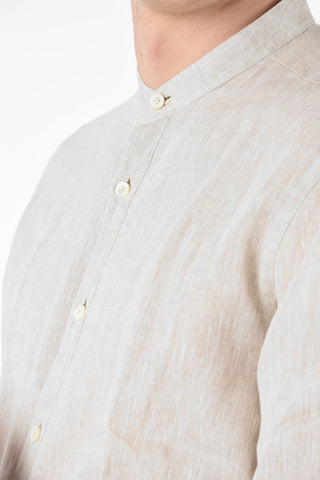 EZ LUXURY Camicia Collo Coreano a Maniche Lunghe