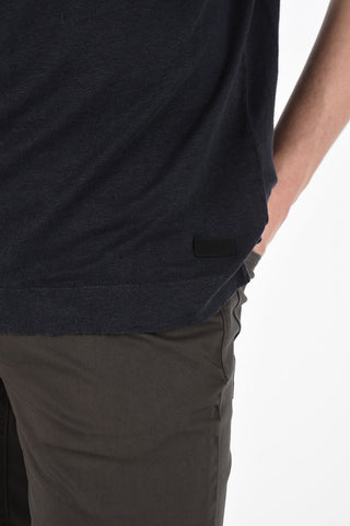 ZZEGNA Linen Crew-Neck T-Shirt