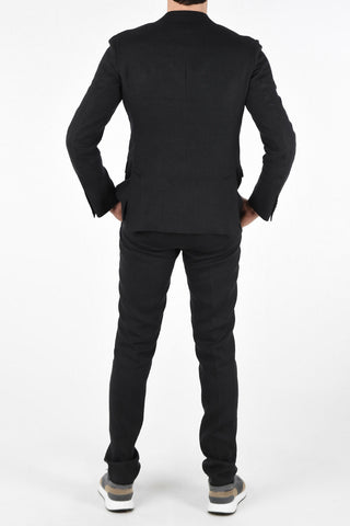 ZZEGNA Two Button Notch Lapel Blazer with Flap Pockets