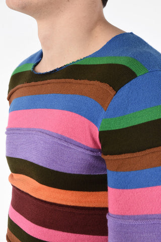 SHIRT Striped Multicolor Crew-Neck Sweater
