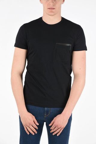 Cotton Crew-Neck T-Shirt with Patch Pocket