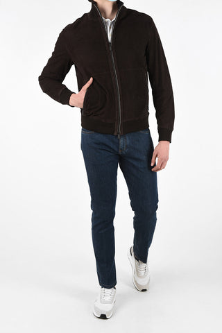 EZ LUXURY Leather Reversible Jacket with Zip Closure