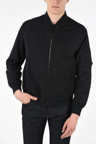 ZZEGNA Bomber Jacket with Zip Closure Pocket