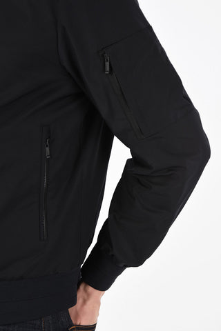 ZZEGNA Bomber Jacket with Zip Closure Pocket