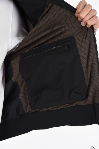 ZZEGNA Bomber Jacket with Zip Closure Pocket