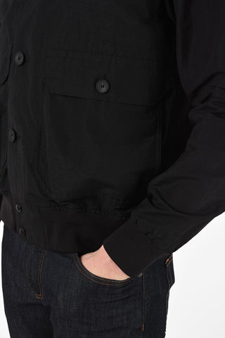 ZZEGNA Maxi Patch Pocket Jacket with Button Closure