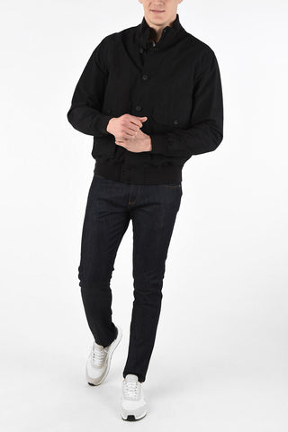 ZZEGNA Maxi Patch Pocket Jacket with Button Closure