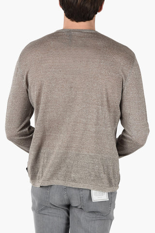 ZZEGNA Maglia Girocollo in Lino e Cotone