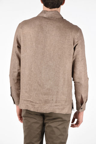EZ LUXURY Spread Collar Shirt with Patch Pockets 