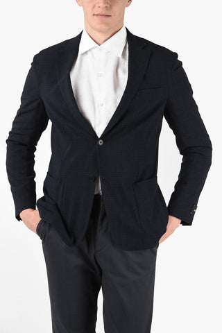 ZZEGNA district check 2-button blazer
