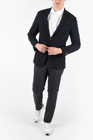 ZZEGNA district check 2-button blazer