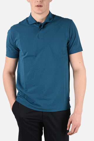 ZZEGNA Hidden Closure Polo Shirt