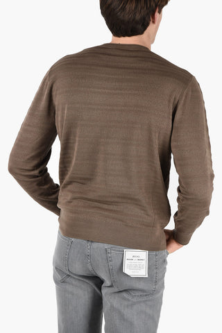 ZZEGNA Maglia Girocollo in Seta e Cotone