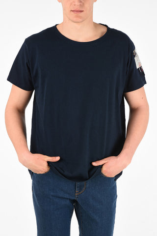 GREG LAUREN Cotton Embroidered Oversized Crew-Neck T-Shirt