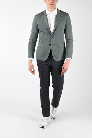 ZZEGNA Linen and Cotton 3 Button Blazer