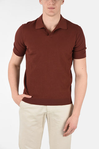 EZ LUXURY Maglia Pique a Maniche Corte con Collo a Polo 