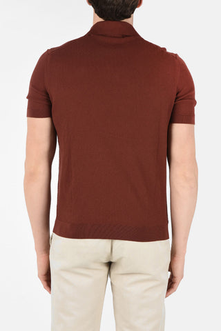 EZ LUXURY Maglia Pique a Maniche Corte con Collo a Polo 