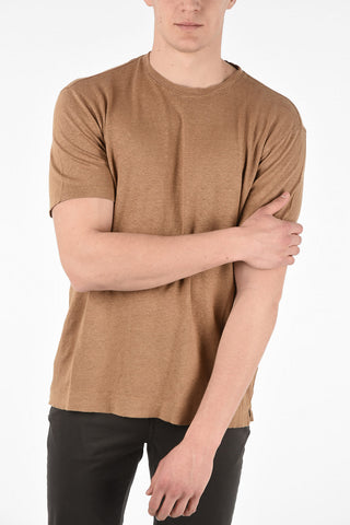 ZZEGNA Linen Crew-Neck T-Shirt