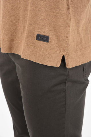 ZZEGNA Linen Crew-Neck T-Shirt