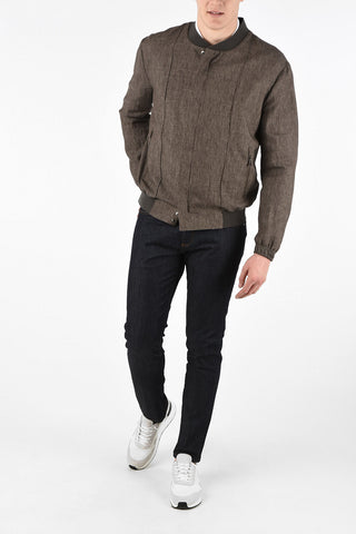 ZZEGNA Linen Bomber Jacket
