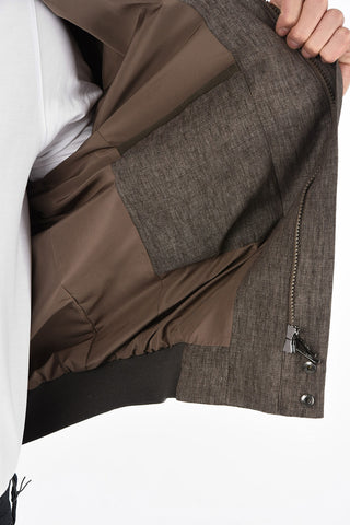 ZZEGNA Linen Bomber Jacket