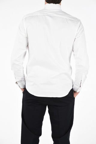 ZZEGNA Camicia Collo Francese in Cotone Stretch 