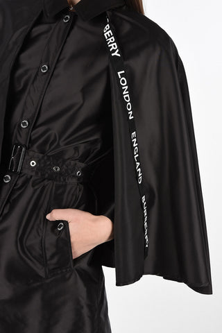 Trench Impermeabile con Cintura e Mantella 