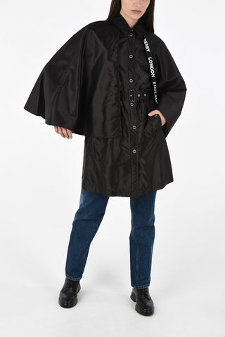 Trench Impermeabile con Cintura e Mantella 