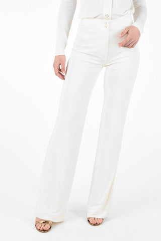 Pantaloni Flare a Vita Alta 