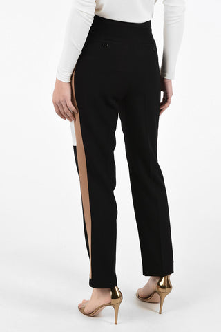 Virgin Wool High Waist Pants With Hidden Closure