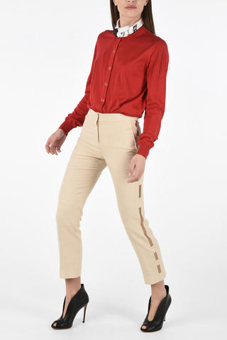 High Waist Pants with Hidden Closure