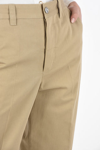 Cotton Straight Fit Regular Waist Pants 