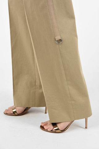 Cotton Straight Fit Regular Waist Pants 