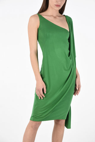 Draped One Shoulder Dress