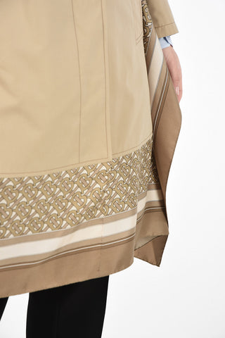Trench in Cotone con Inserti In Seta Monogram 