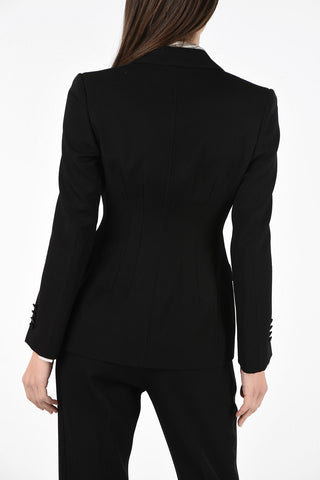 Lined Notch Lapel Blazer with Flap Pockets