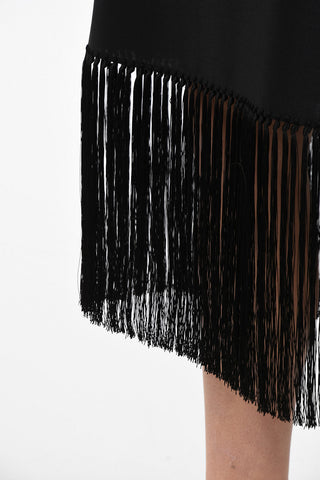 Franged Midi A-Line Skirt