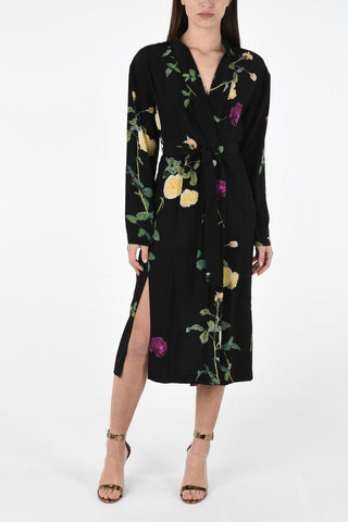 Floral Silk DENTI Kimono Dress