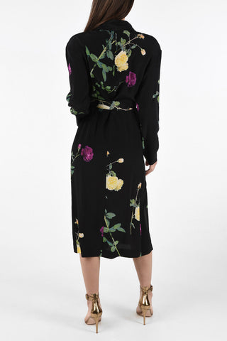 Floral Silk DENTI Kimono Dress