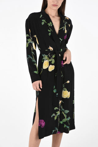 Floral Silk DENTI Kimono Dress