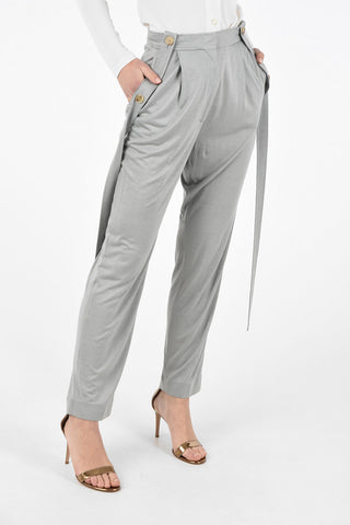 Pantaloni a Due Pince con Tasche a filo 