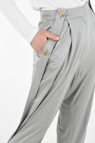 Pantaloni a Due Pince con Tasche a filo 