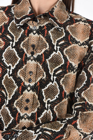 Silk Python Printed Shirt