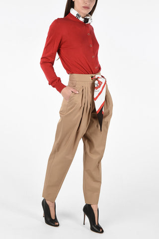 Pantaloni con Chiusura a Scomparta e Foulard in Vita  