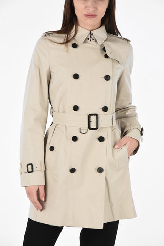 Cotton Double-Breasted Trench with Belt 